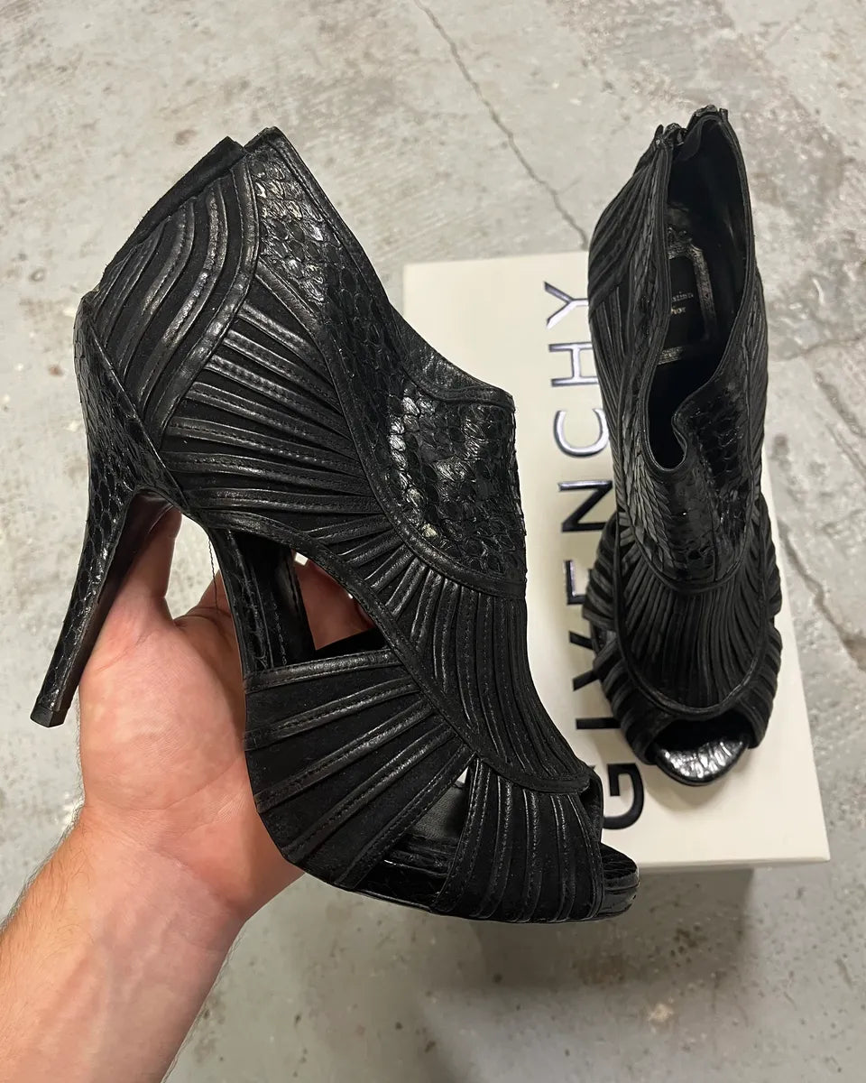 Christian Dior Black Python Leather Heels nBXdFhu 0