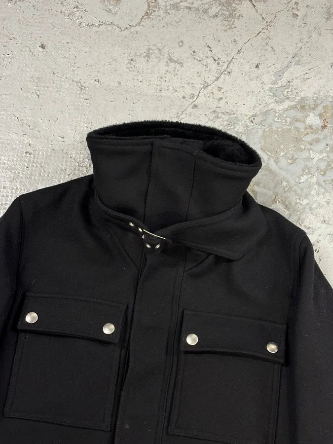 AW2009 Dior Black Wool Multi-Pocket Classy Coat by Kris Van Assche JsoggUI 5