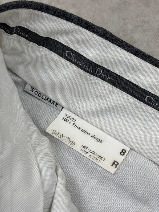 1990s Christian Dior Grey Wool Blazer & Pants Suit Set GDqXlUN 21