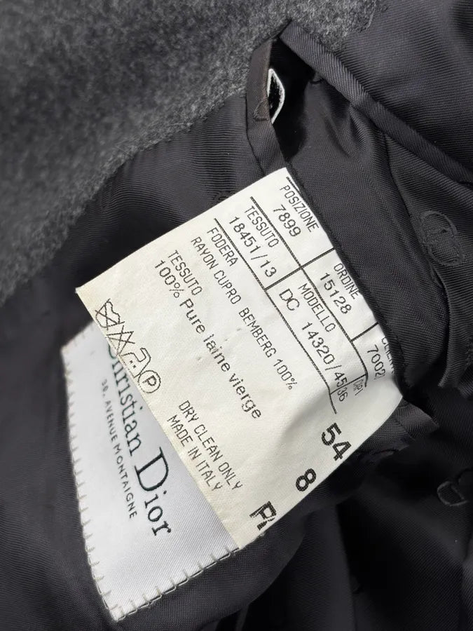 1990s Christian Dior Grey Wool Blazer & Pants Suit Set GDqXlUN 19