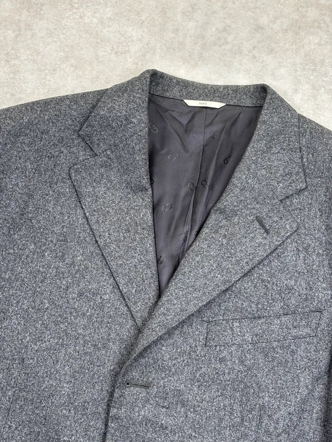 1990s Christian Dior Grey Wool Blazer & Pants Suit Set GDqXlUN 4