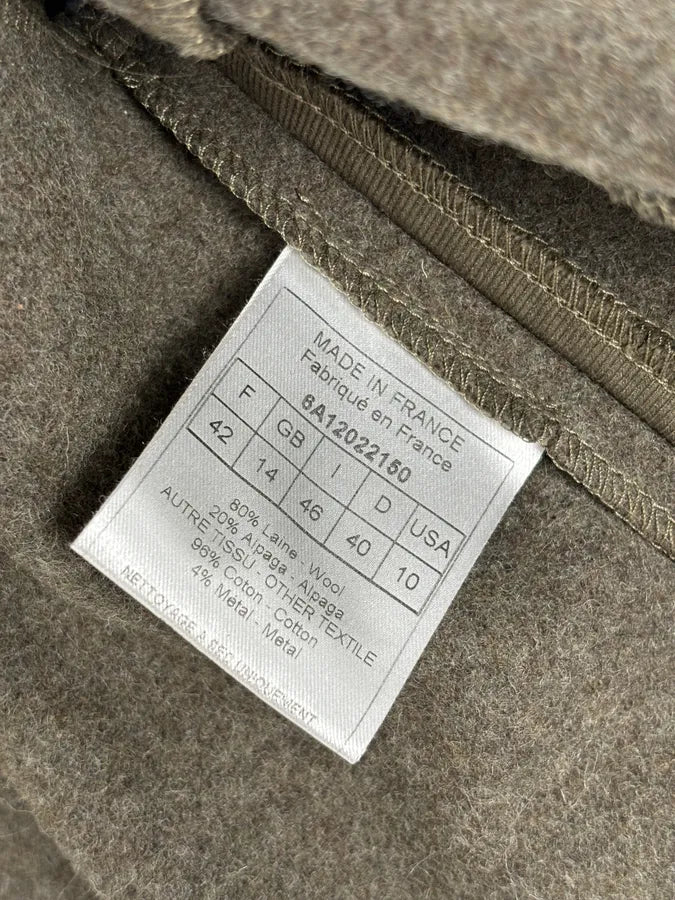 AW2006 Christian Dior Khaki Wool Contrast Stitch Blazer Jacket ymGBxsn 11