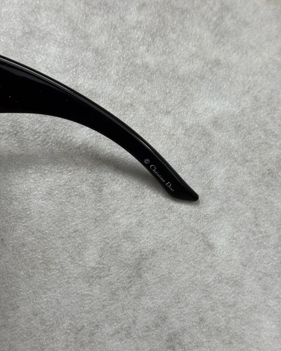 Christian Dior Metal Swarovski Shield Black Sunglasses FEdisVt 8