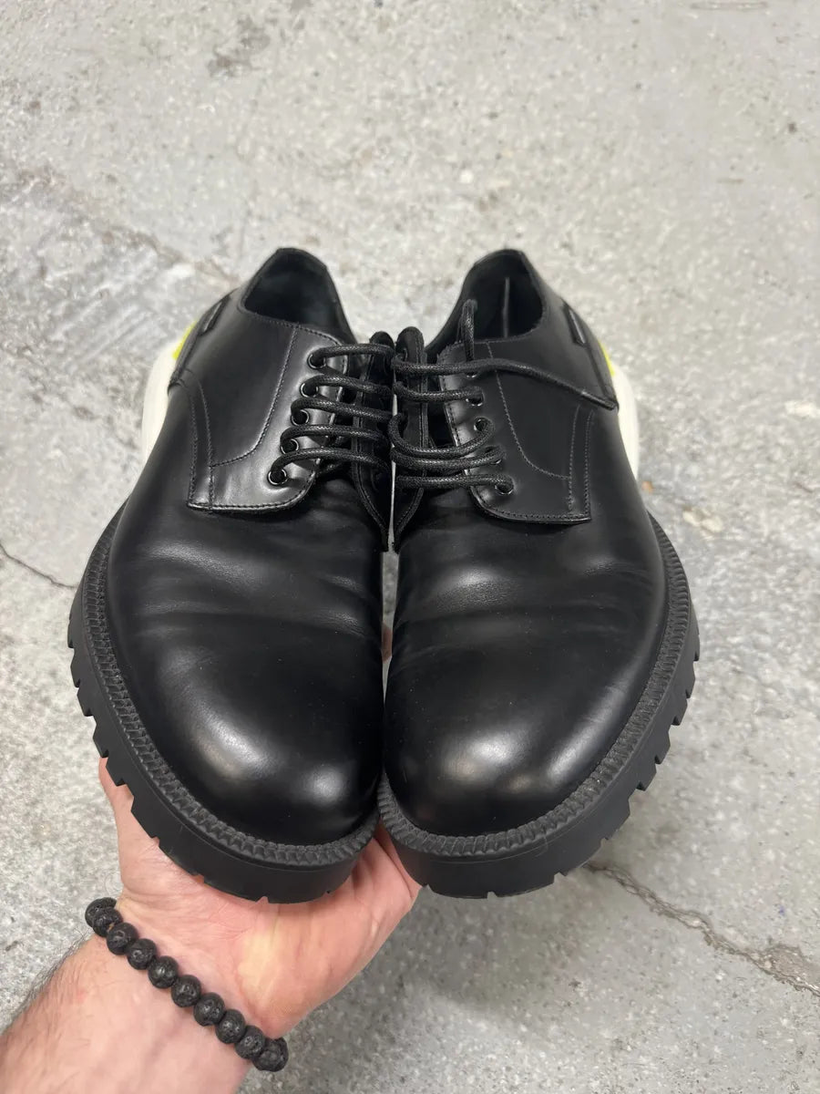 Christian Dior Yellow & Black Derby Leather Shoes by Kim Jones (40.5eu/us7.5) 3