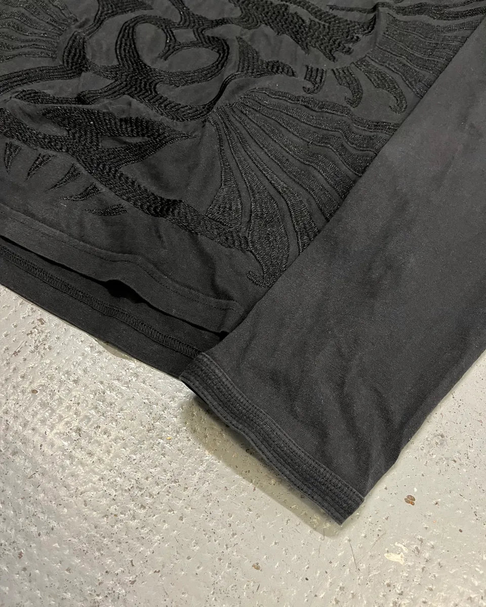 Christian Lacroix Black Embroidered V-Neck Longsleeve RBxaObe 5