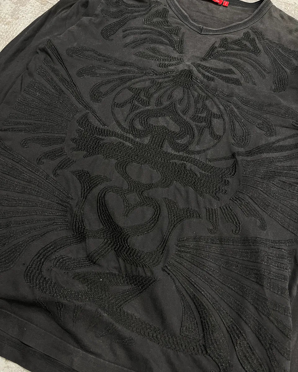 Christian Lacroix Black Embroidered V-Neck Longsleeve RBxaObe 6