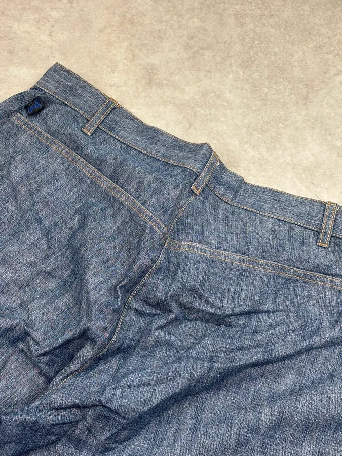 1990s Christian Lacroix Blue Denim Embroidered Flare Jeans eqDqptm 6