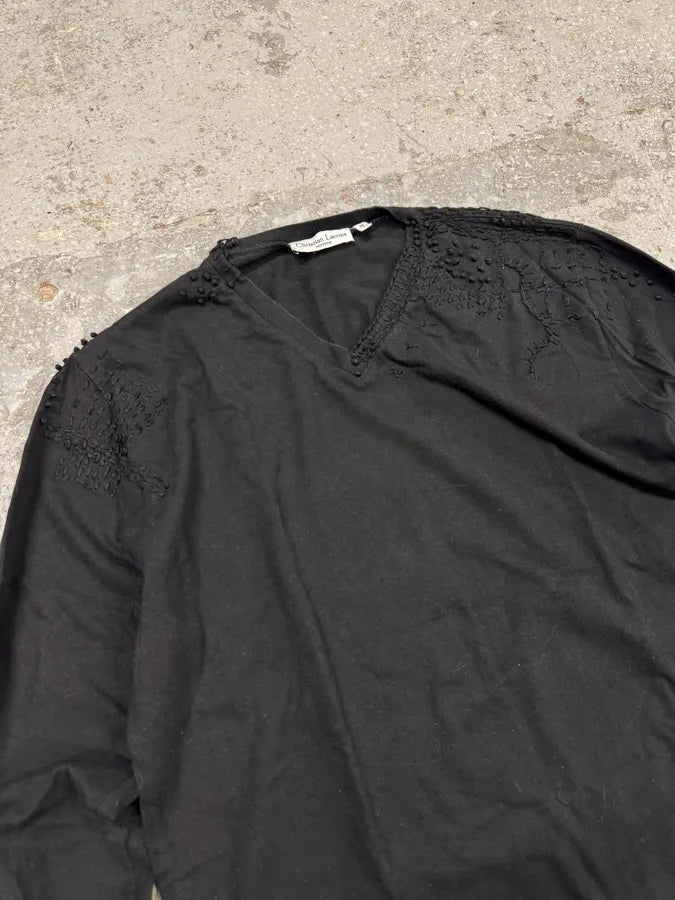 Christian Lacroix V Neck Distressed Longsleeves MYTsKtk 3