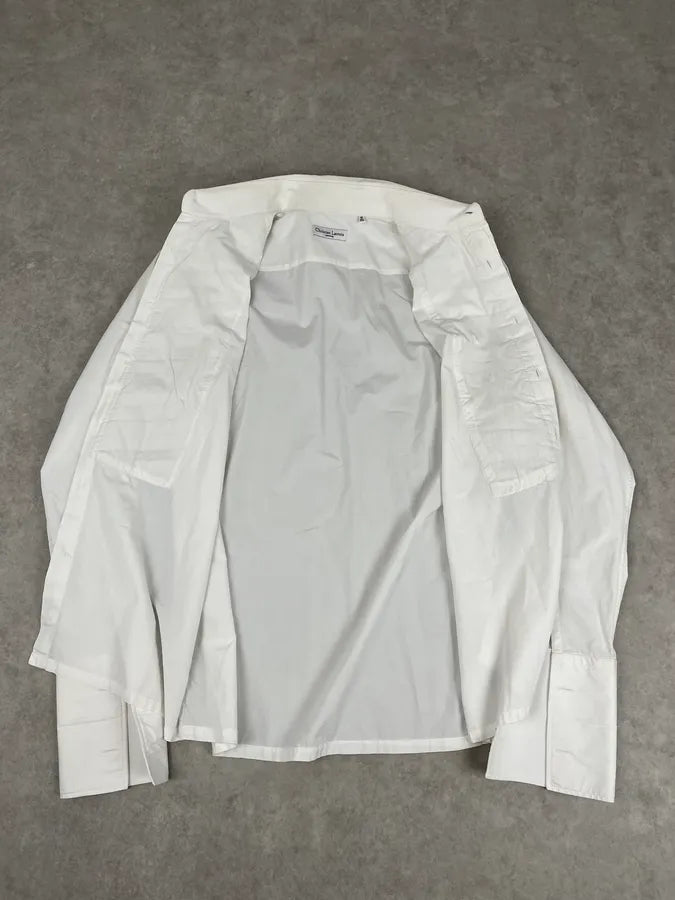 Christian Lacroix White Embroidered Plastron Shirt vOzGpaQ 7