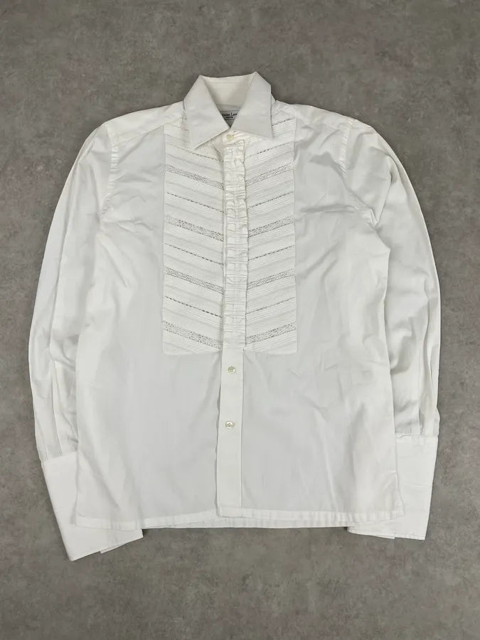 Christian Lacroix White Embroidered Plastron Shirt vOzGpaQ 0