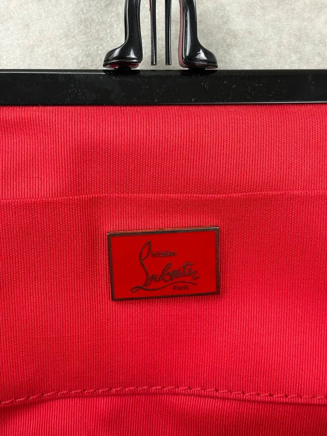 2010s Christian Louboutin Black Ponyhair Fringe Vero-Doat Clutch Bag AuyYVAW 9