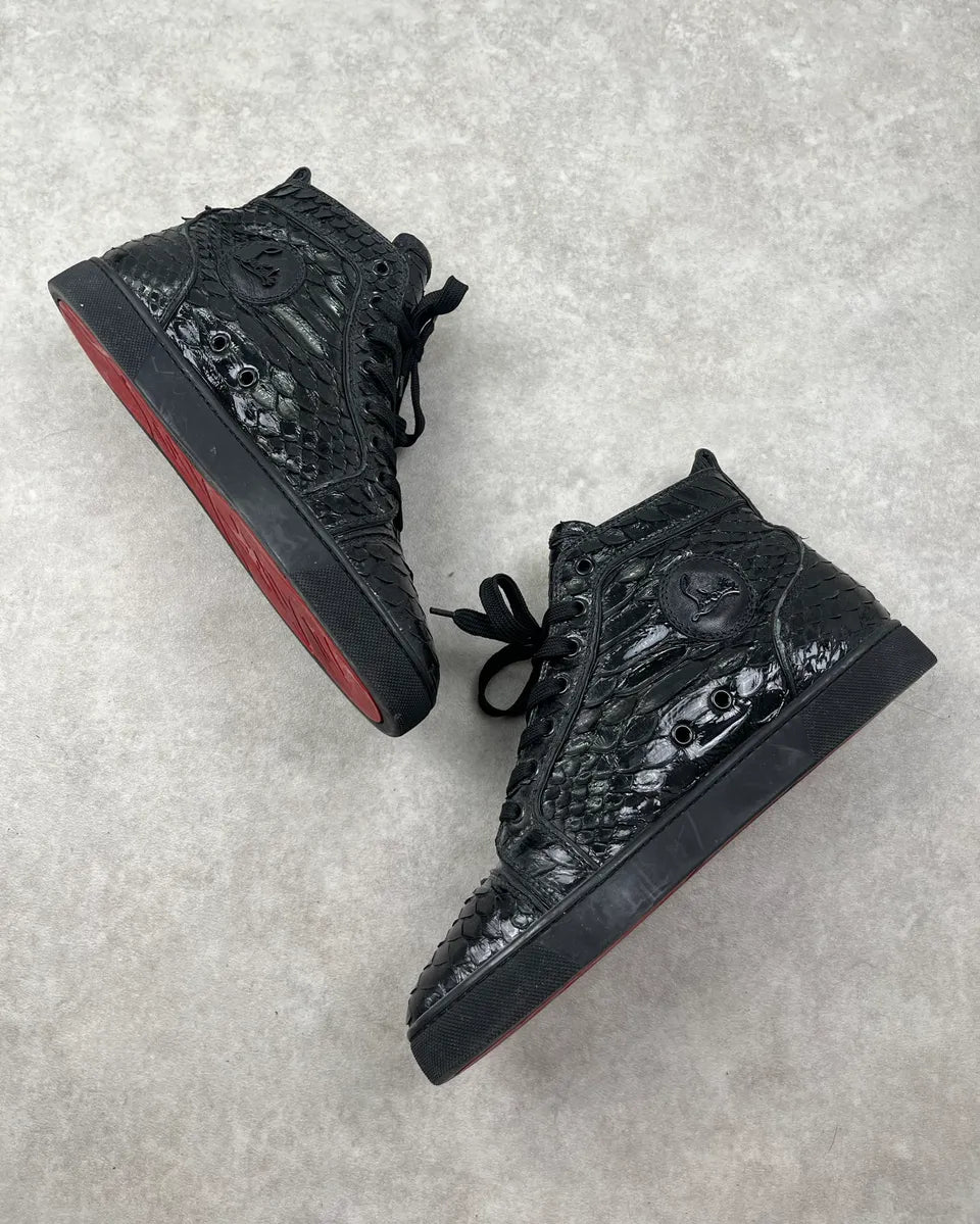 Christian Louboutin Black Python High Sneakers OTEKiPu 2