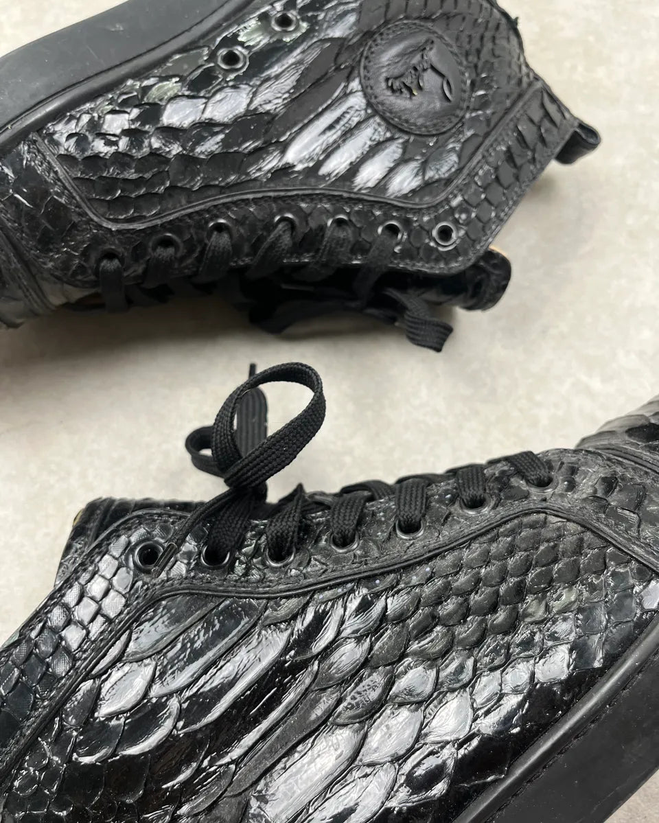 Christian Louboutin Black Python High Sneakers OTEKiPu 4