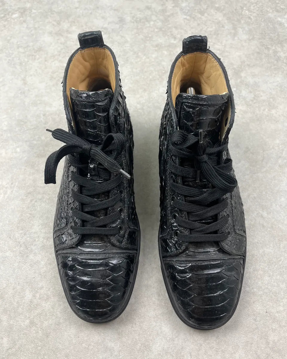 Christian Louboutin Black Python High Sneakers OTEKiPu 5
