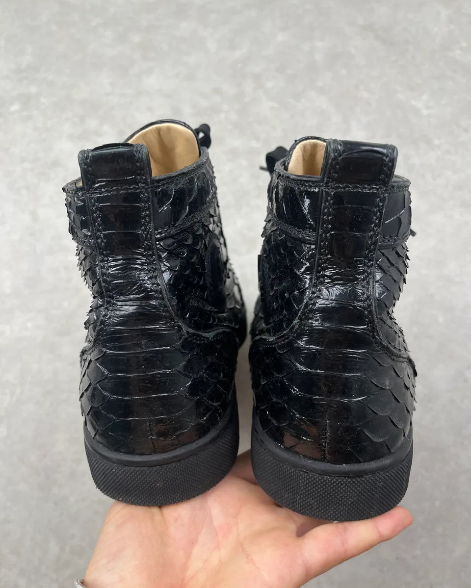 Christian Louboutin Black Python High Sneakers OTEKiPu 6