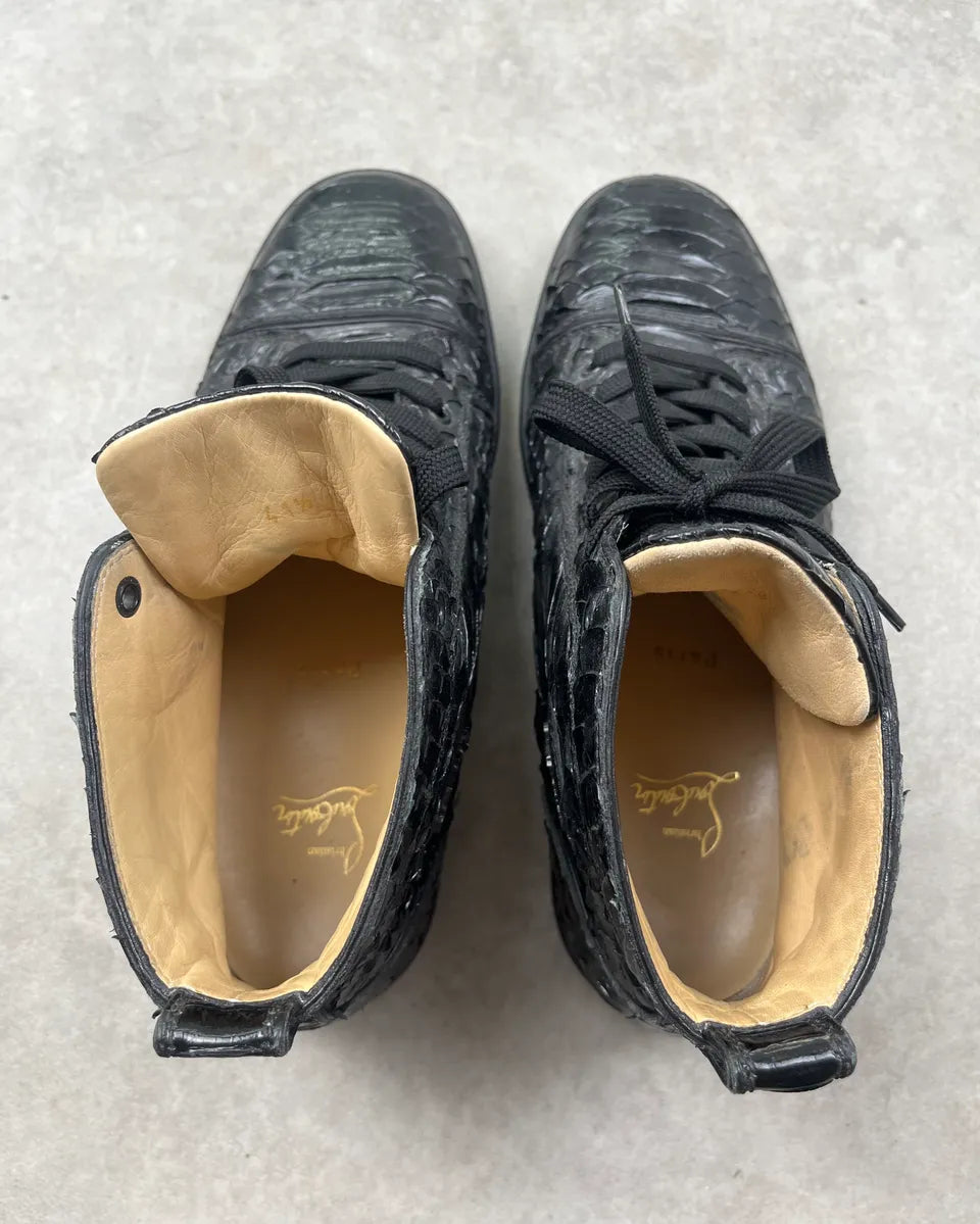 Christian Louboutin Black Python High Sneakers OTEKiPu 8