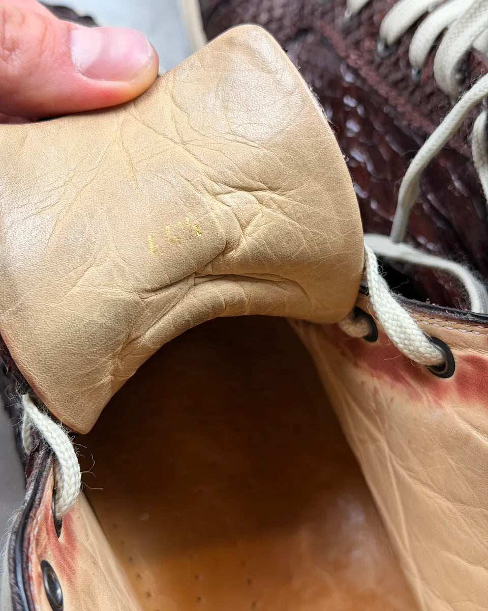 Christian Louboutin Dark Brown Python Leather High Sneakers PaKNCOs 9