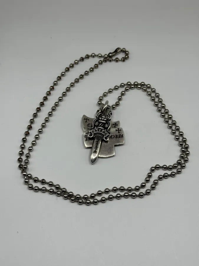 Chrome Hearts 3 Trinkets Silver 925 Necklace – Dolce Vita Hub Chrome Hearts 3 Trinkets Silver 925 Necklace – Dolce Vita Hub