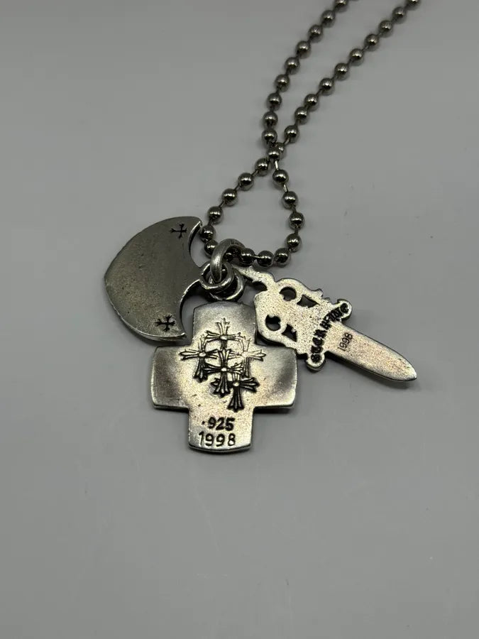 Chrome Hearts 3 Trinkets Silver 925 Necklace kbYqtwi 7