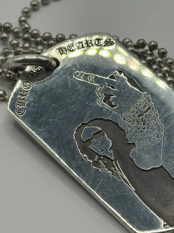 Chrome Hearts America Flag Richard Stark Fuck Dog Tag Necklace xTofRSV 5