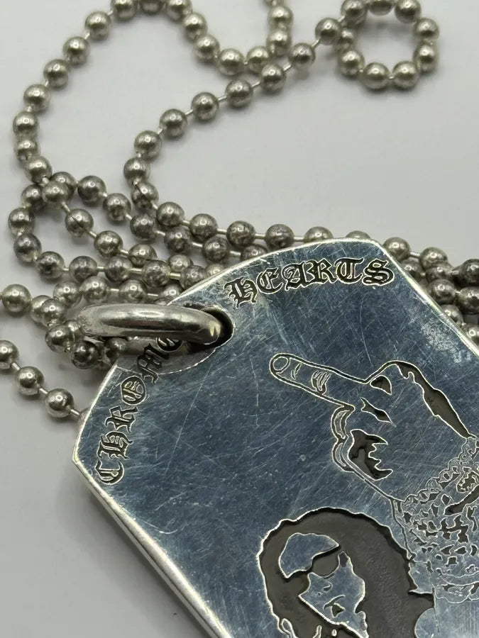 Chrome Hearts America Flag Richard Stark Fuck Dog Tag Necklace xTofRSV 7