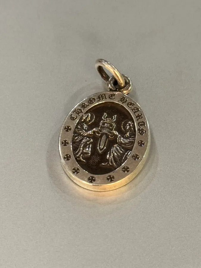Chrome Hearts Angel Dagger Medaillon Silver Pendant OVOhQbb 2