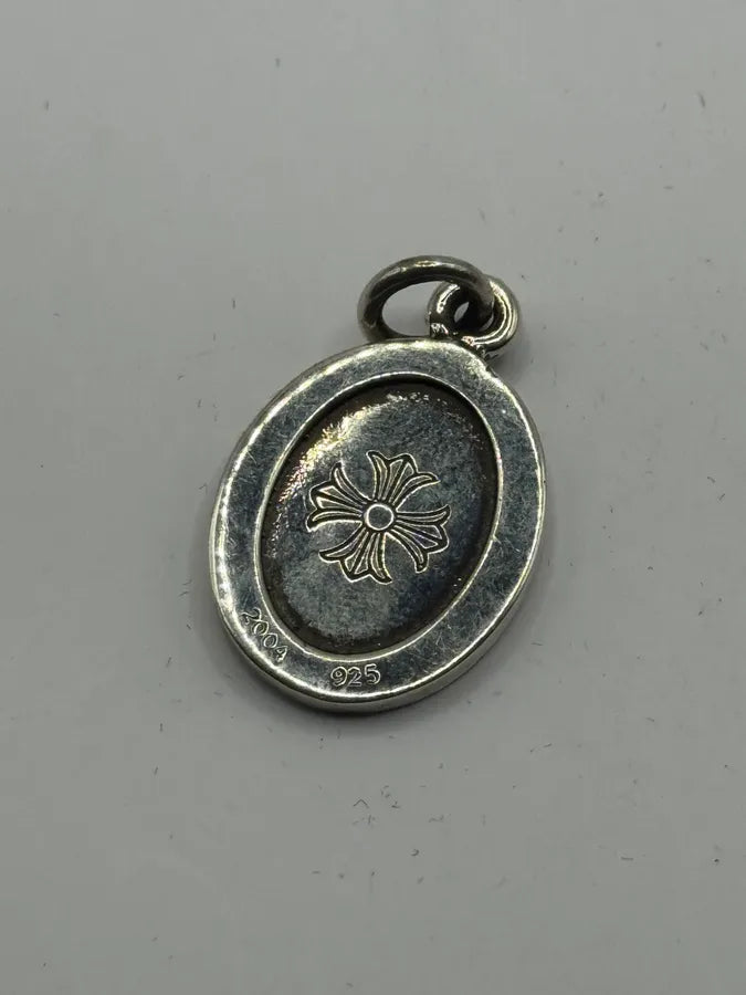 Chrome Hearts Angel Medaillon Oval Silver Pendant kaSWJLV 1