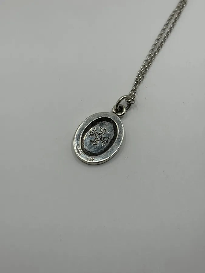 Chrome Hearts Angel Medaillon Oval Silver Pendant RkDhbof 5