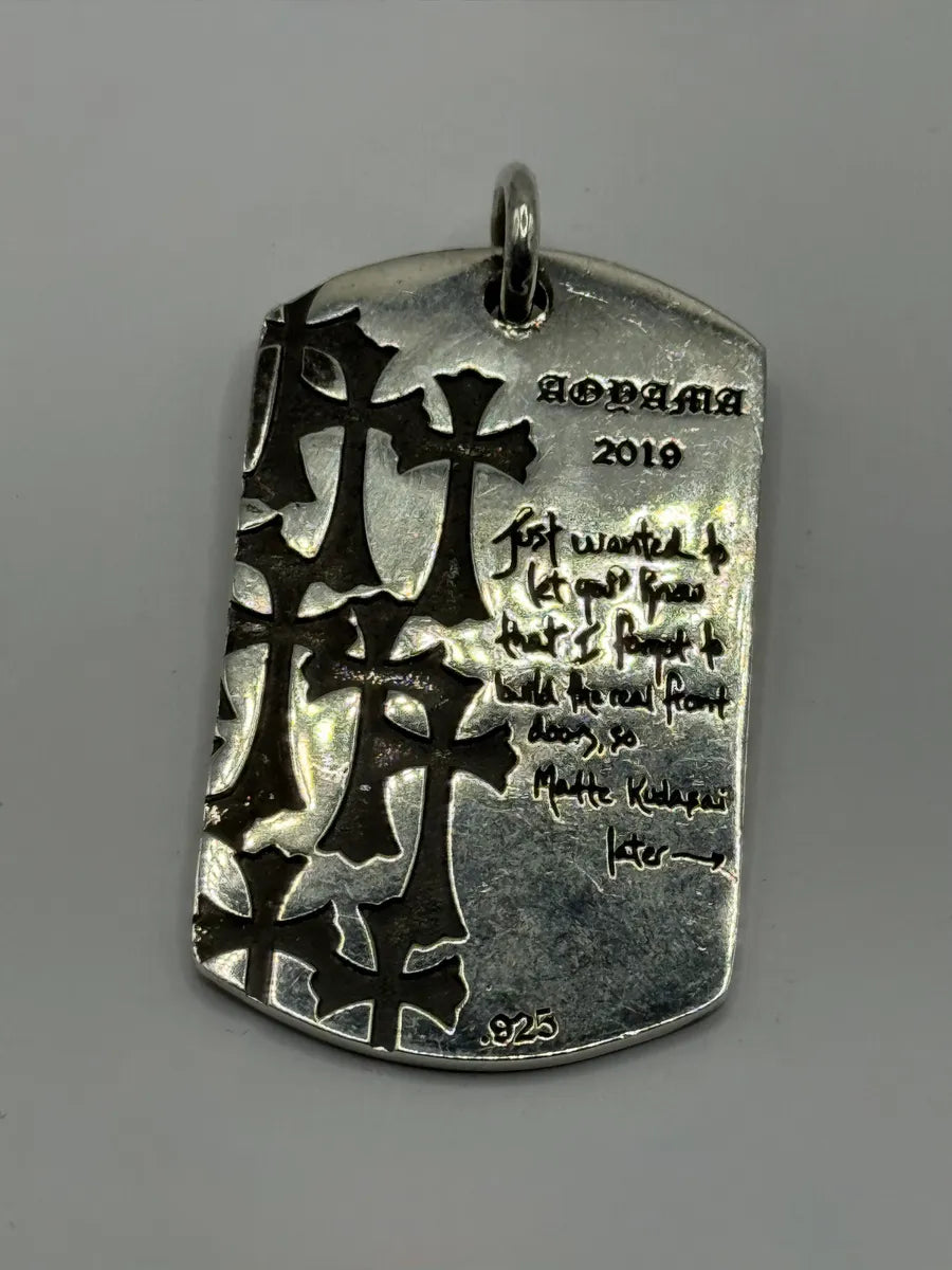 Chrome Hearts Aoyama 20th Anniversary Dog Tag Silver Pendant cnZrLwg 0