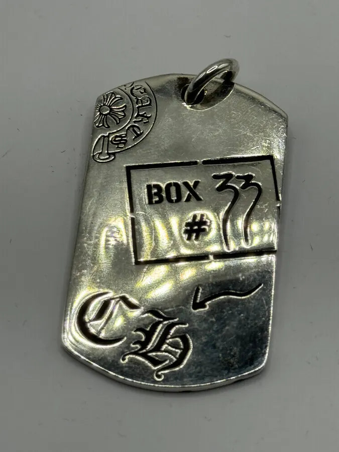 Chrome Hearts Aoyama 20th Anniversary Dog Tag Silver Pendant Chrome Hearts Aoyama 20th Anniversary Dog Tag Silver Pendant