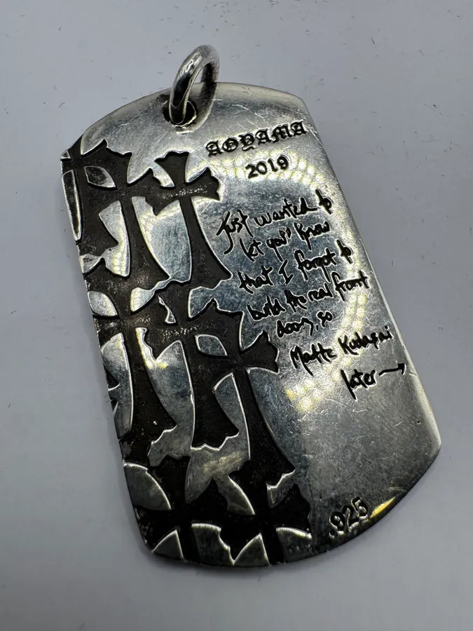 Chrome Hearts Aoyama 20th Anniversary Dog Tag Silver Pendant cnZrLwg 2