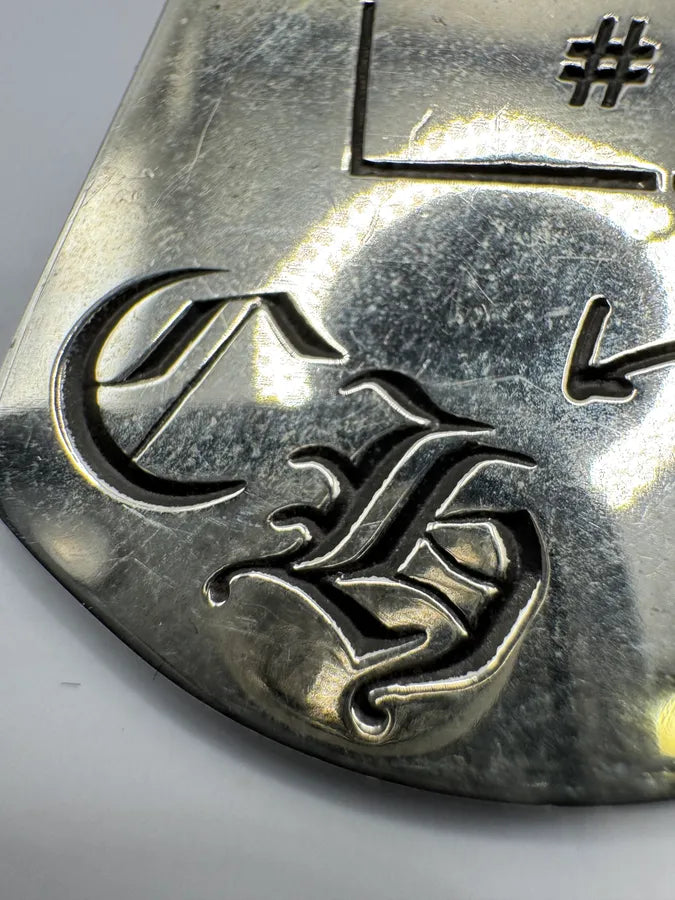 Chrome Hearts Aoyama 20th Anniversary Dog Tag Silver Pendant Chrome Hearts Aoyama 20th Anniversary Dog Tag Silver Pendant
