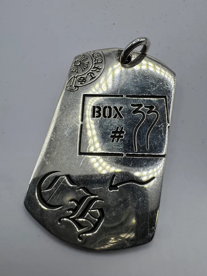 Chrome Hearts Aoyama 20th Anniversary Dog Tag Silver Pendant cnZrLwg 4