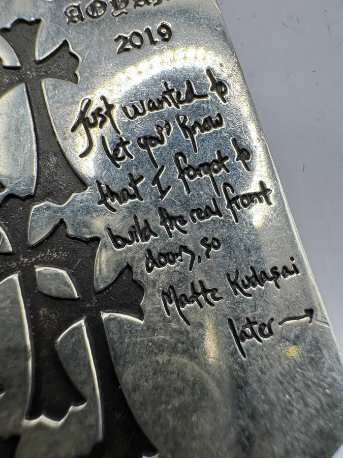 Chrome Hearts Aoyama 20th Anniversary Dog Tag Silver Pendant cnZrLwg 5