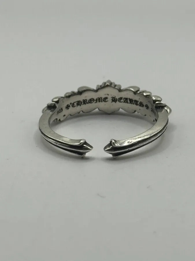 Chrome Hearts Baby Double Floral Silver Ring HMfvDzD 4