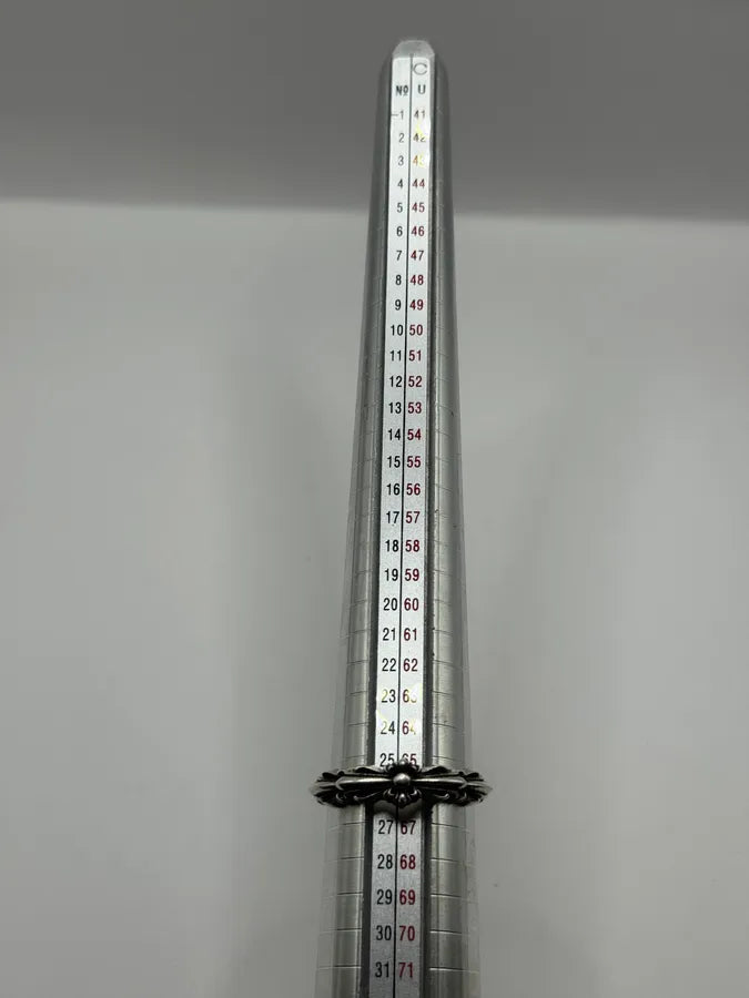 Chrome Hearts Baby Double Floral Silver Ring HMfvDzD 6