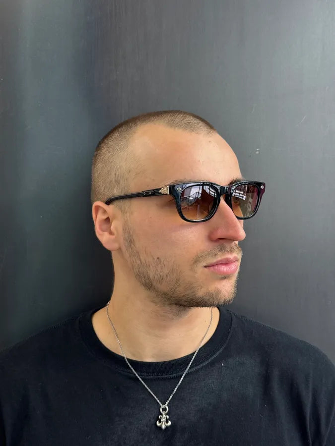 Chrome Hearts Baggins Black Sunglasses eBrSNOZ 3