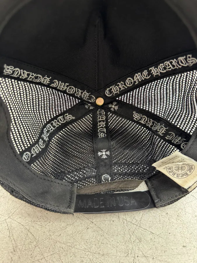 Chrome Hearts Black Denim Fleur de Lys Trucker Hat xGzbzif 10