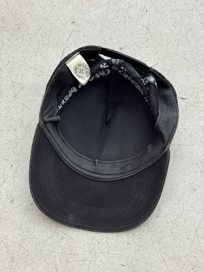 Chrome Hearts Black Denim Fleur de Lys Trucker Hat xGzbzif 14