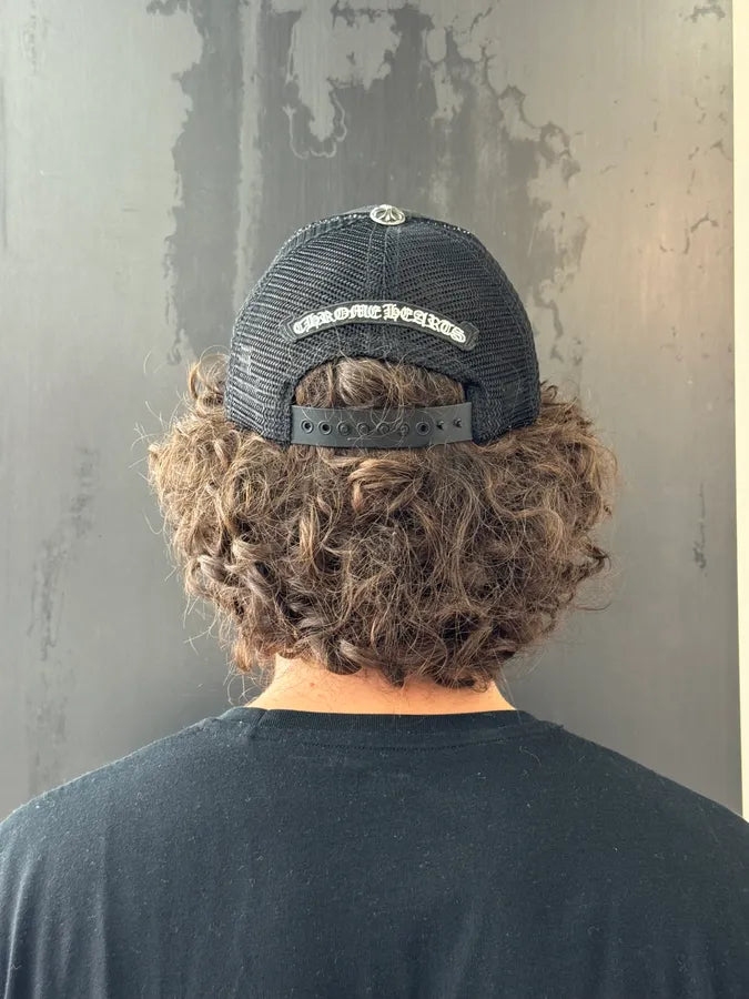 Chrome Hearts Black Denim Fleur de Lys Trucker Hat xGzbzif 2