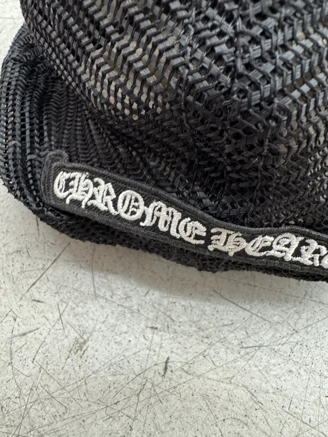 Chrome Hearts Black Denim Fleur de Lys Trucker Hat xGzbzif 4