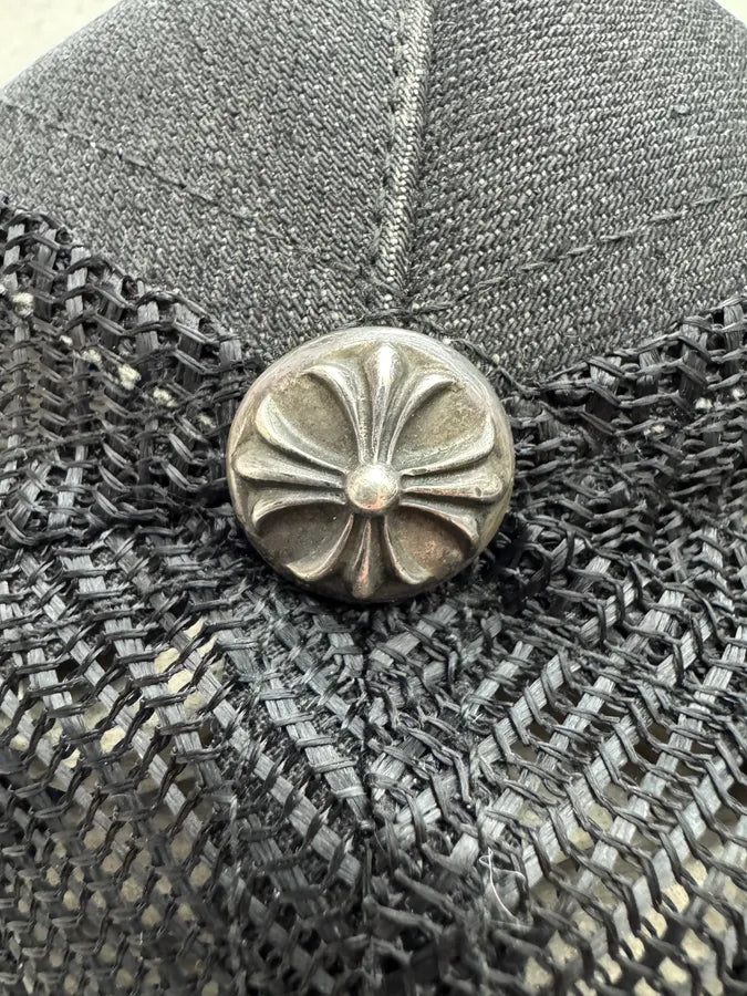 Chrome Hearts Black Denim Fleur de Lys Trucker Hat xGzbzif 6