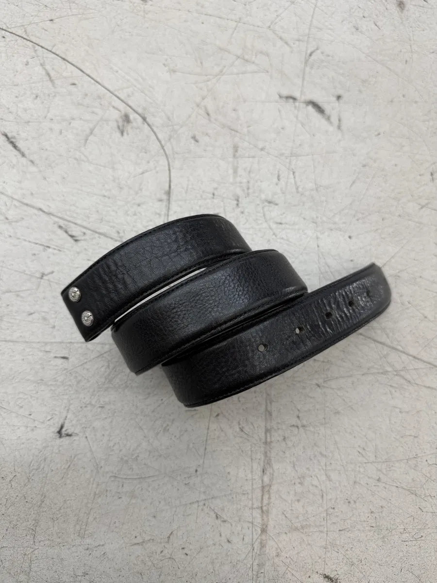 Chrome Hearts Black Leather Band Strap Belt jzmzRjI 0