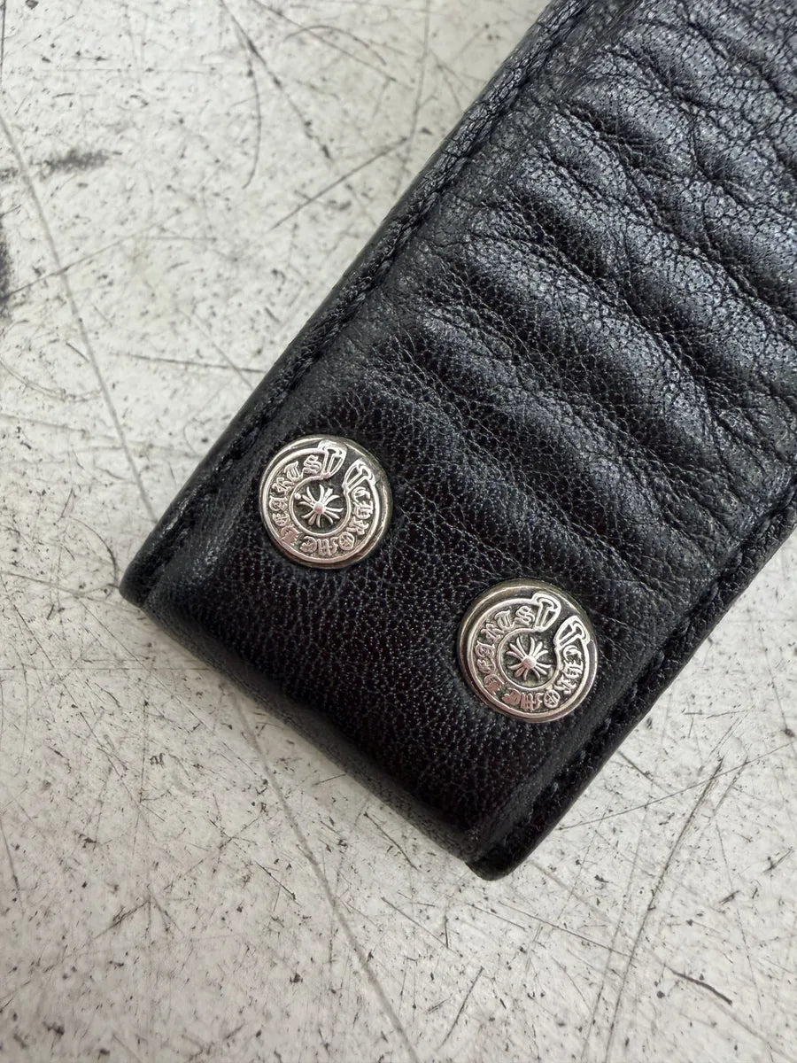 Chrome Hearts Black Leather Band Strap Belt jzmzRjI 11