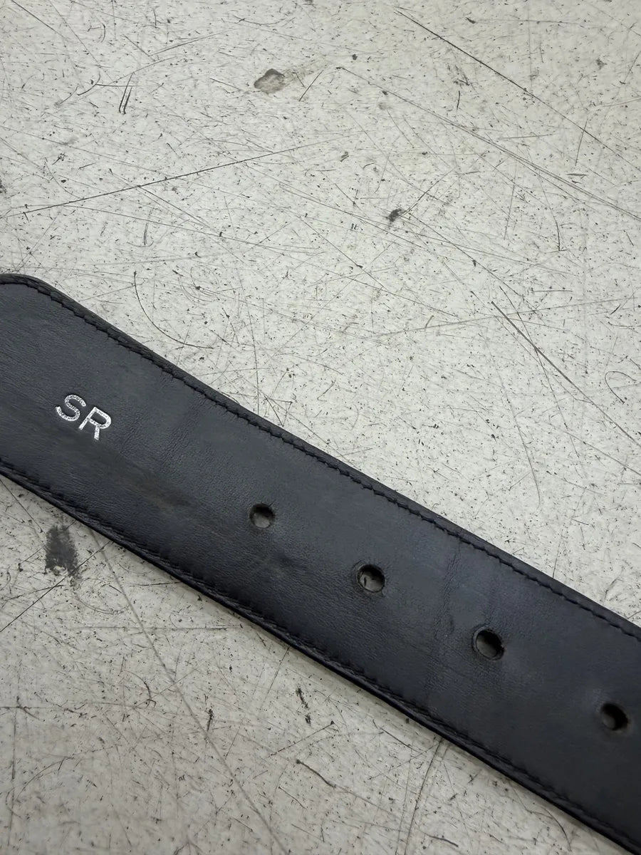Chrome Hearts Black Leather Band Strap Belt jzmzRjI 8