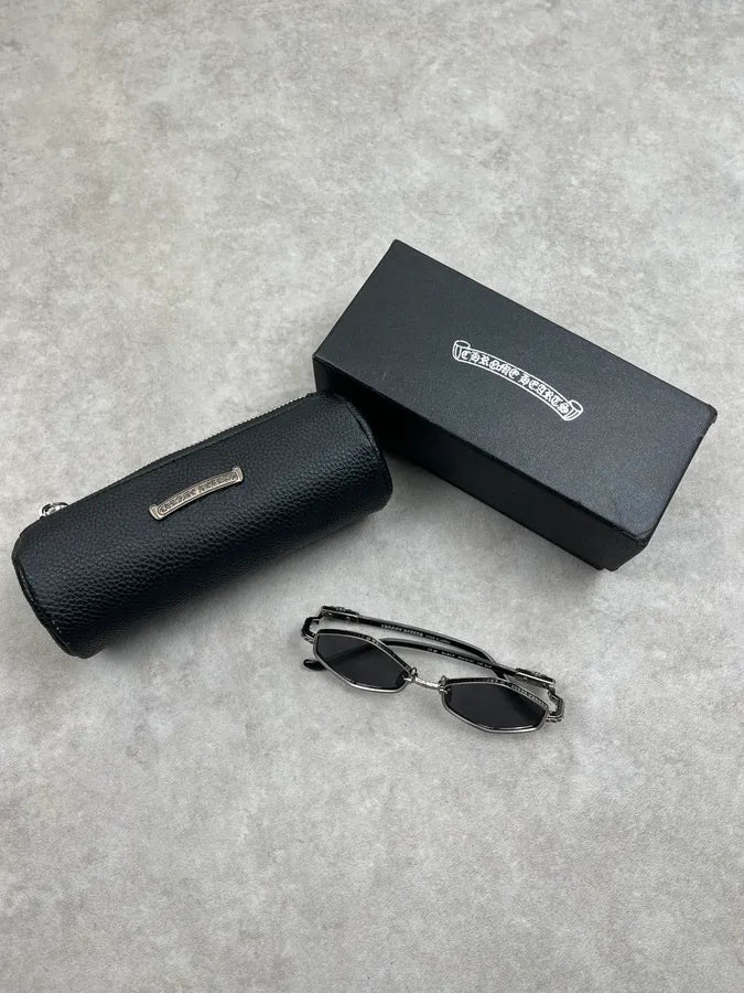 Chrome Hearts Black Metal Nip Slip Sunglasses kjsDYFe 0