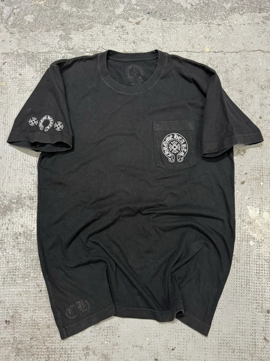 Chrome Hearts Black Multi Color Horse Shoe T-Shirt (L) FUVPobM 0