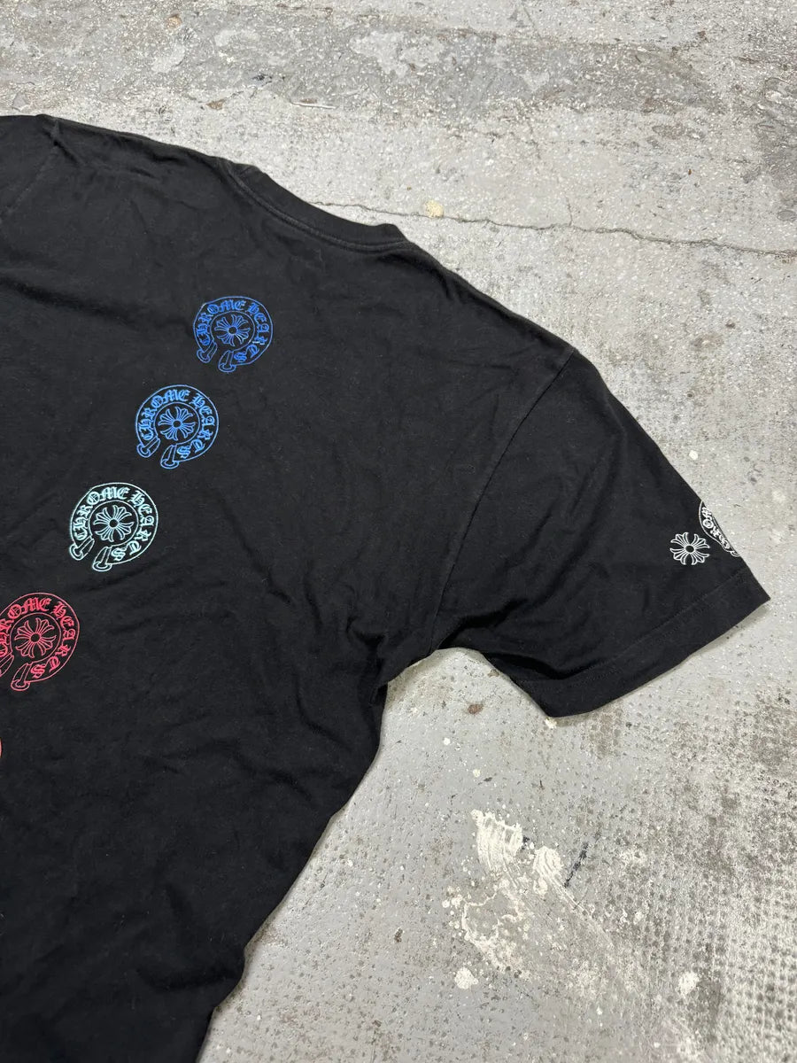 Chrome Hearts Black Multi Color Horse Shoe T-Shirt (L) FUVPobM 9