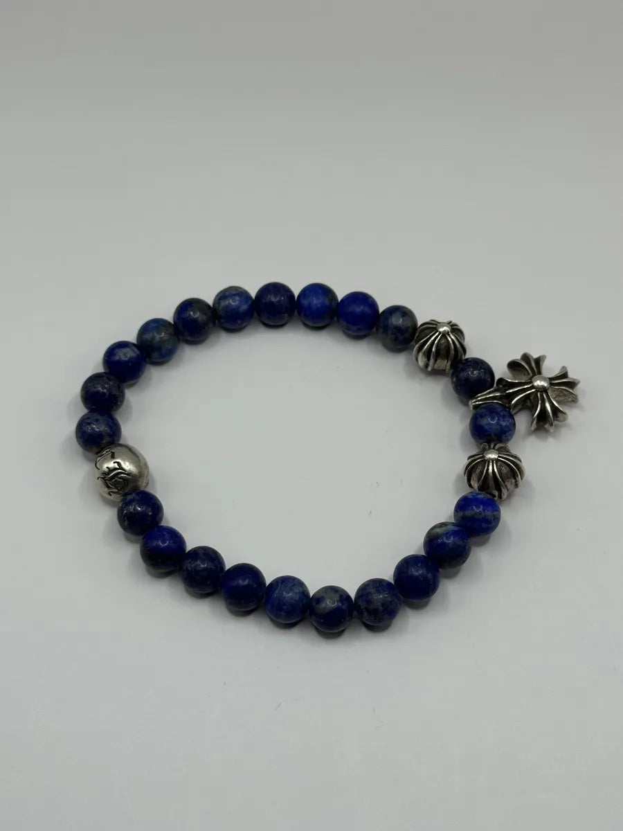 Chrome Hearts Blue Plus Bead Bracelet axKfILq 0