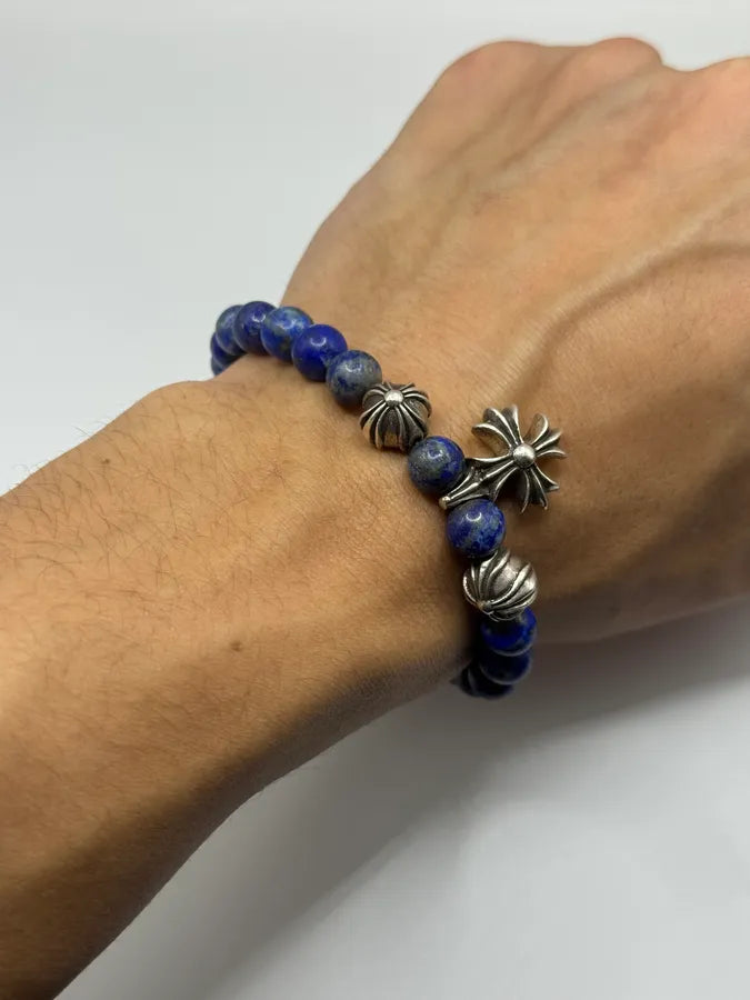 Chrome Hearts Blue Plus Bead Bracelet axKfILq 1